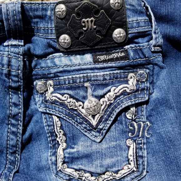 Miss Me Other - Miss Me Girls' Medium Wash Silver Stitch Boot Cut